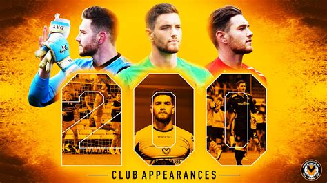 Joe Day Reaches 200 Appearances For Newport County Afc News Newport County