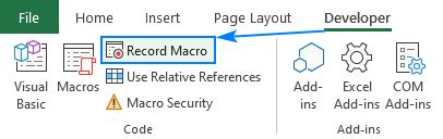 How To Record A Macro In Excel