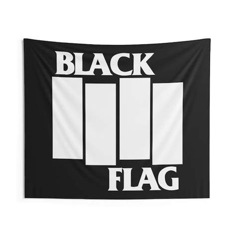 Black Flag Banner Wall Tapestry 2 Sizes Hardcore Punk Circle Etsy