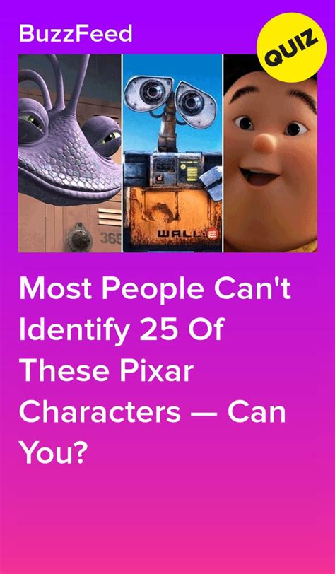 Most People Cant Identify 25 Of These Pixar Characters — Can You Pixar Characters Pixar