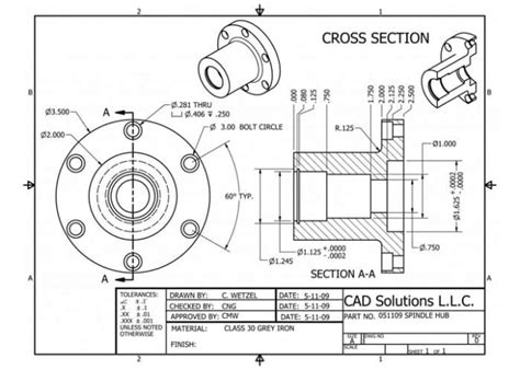 Autocad Mechanical Engineering Drawings