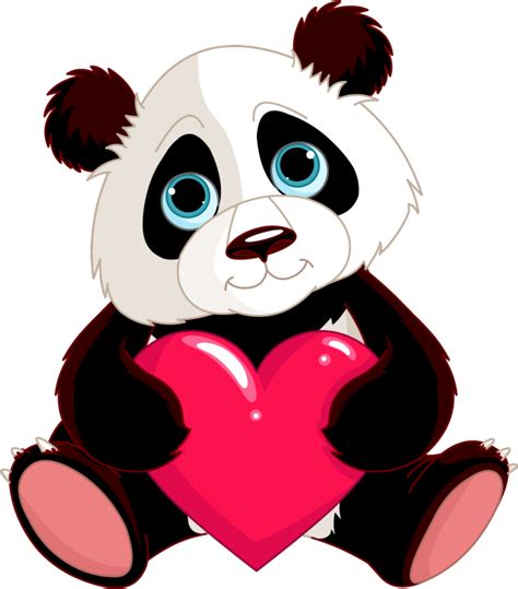 Baby Cute Panda Cartoons Clipart Giant Panda Bear Red Panda Eating