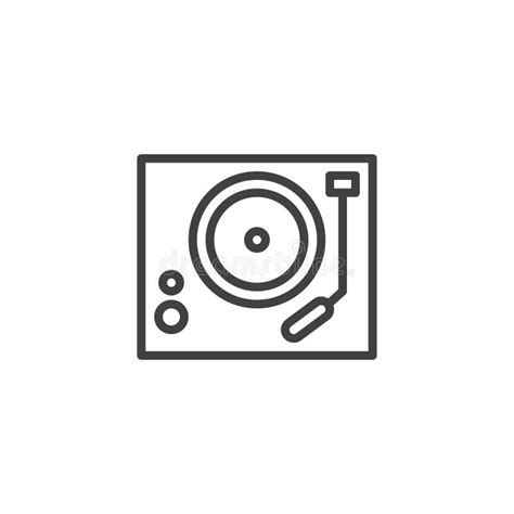 Vinyl Player Outline Icon Stock Vector Illustration Of Pixel 117805987
