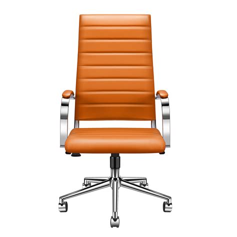 These ergonomic chairs support your posture and help you. LUXMOD High Back Office Chair with Armrest, Orange ...