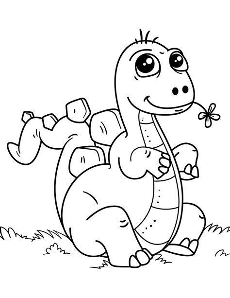 Simple Dinosaur Coloring Pages Home Design Ideas