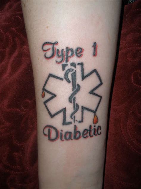 Other tattoos may not have symbols but rather use words such as type 1 diabetes. the creative types of tattoos are endless. Simple Tattoo Medical Alert Type 1 Diabetic - | TattooMagz ...