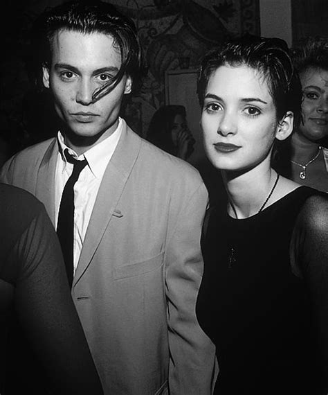 Johnny And Winona Young Johnny Depp Photo Noir Et Blanc Winona Ryder