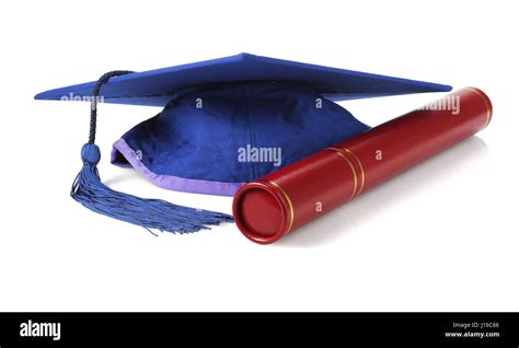 College Graduate Blue Mortar Board Cut Out Stock Images And Pictures Alamy