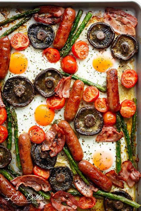 Why, what, & how to of preparing food in advance. Sheet Pan Full Breakfast With Garlic Butter Mushrooms ...