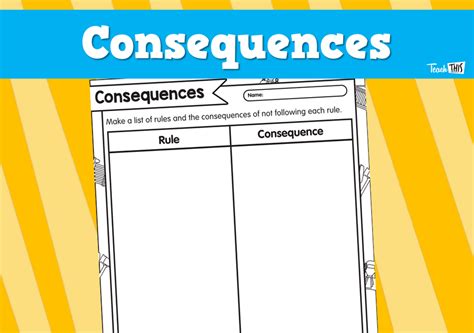 Consequences Teacher Resources And Classroom Games Teach This