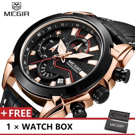 Megir Top Luxury Brand Watch Famous Fashion Sports Cool Men Quartz