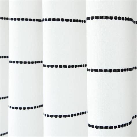 Emile Stripe Cotton Onyx In 2020 White Kitchen Curtains White