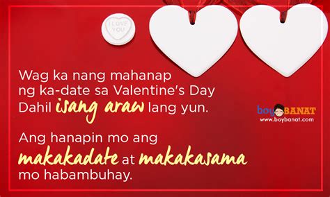 Love is one of the most profound emotions and is therefore often indescribable. Funny Tagalog Love Quotes for Valentine's Day ~ Boy Banat