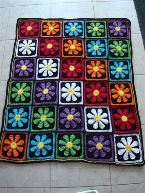 Crochet Daisy Flower Afghan Blanket Free Pattern Step By Step Papar News