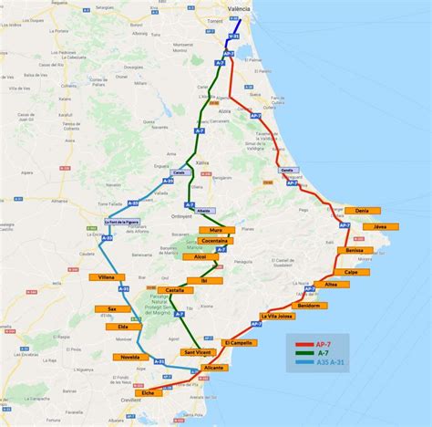 Valencia Alicante En Coche Por 3 Rutas Distintas