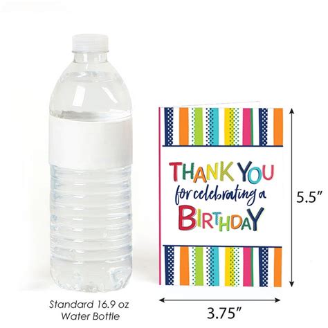 Cheerful Happy Birthday Thank You Cards Colorful Birthday Etsy