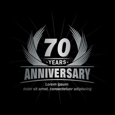 70 Years Anniversary Elegant Anniversary Design 70th Years Logo