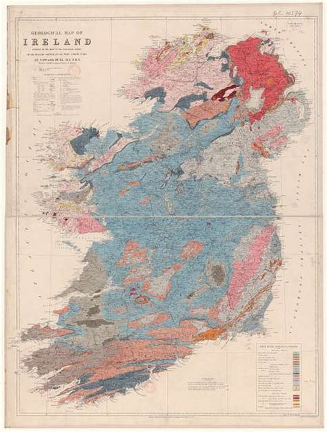 Geological Map Of Ireland Founded On The Maps Of The Geological Survey
