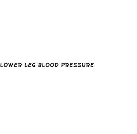 Lower Leg Blood Pressure Ecptote Website