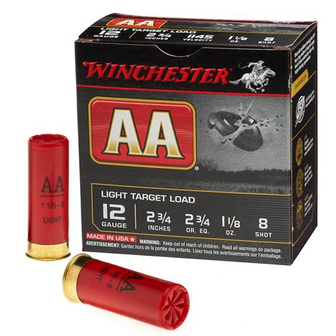 Winchester Aa Light Target Load 12 Gauge 8 Shotshells Academy
