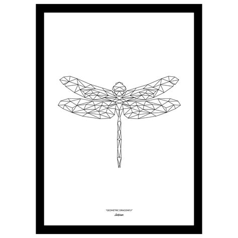 New Format Limited Edition Geometric Dragonfly Art Print From Martyn