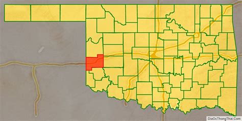 Map Of Beckham County Oklahoma