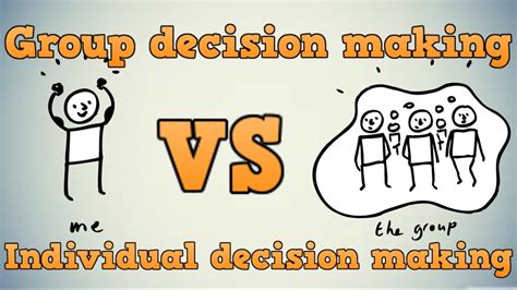 Group Decision Making Vs Individual Decision Making Youtube
