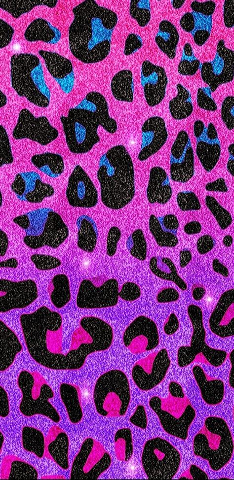 Pink N Purple Animal Animal Print Glitter Leopard Wild Hd Phone