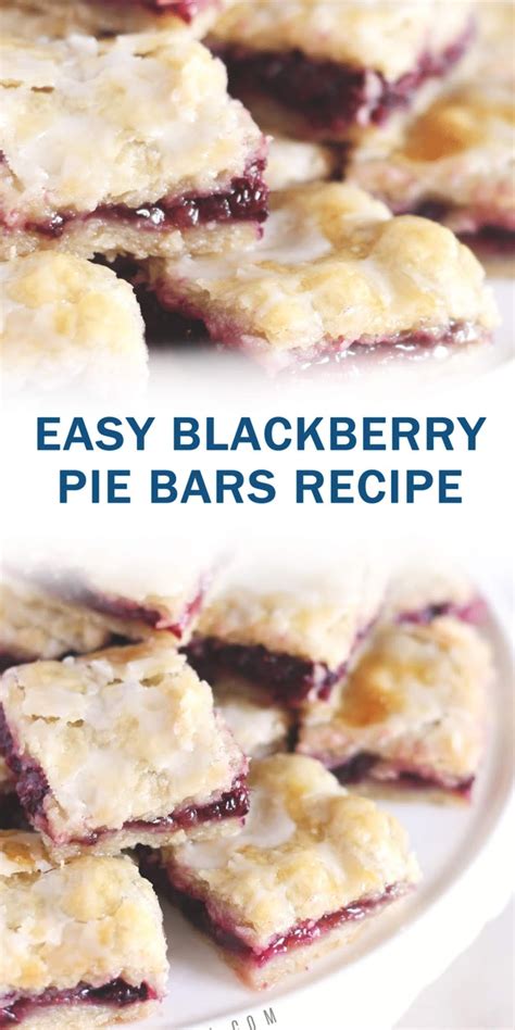 easy blackberry pie bars recipe