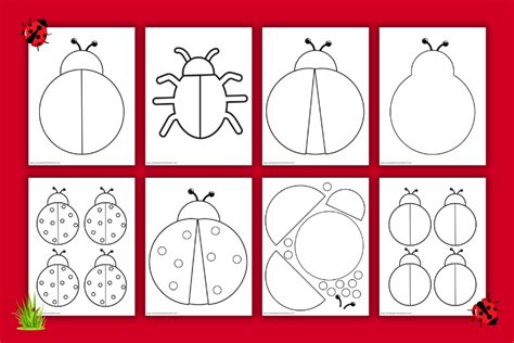 14 Free Printable Ladybug Templates For Crafts