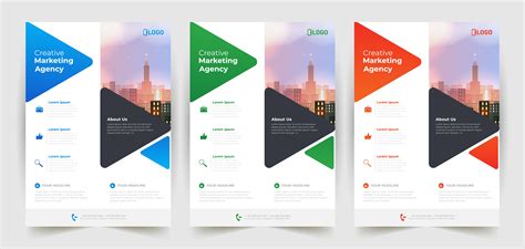 Business Flyer Templates With Triangle Shapes 830430 Vector Art At Vecteezy