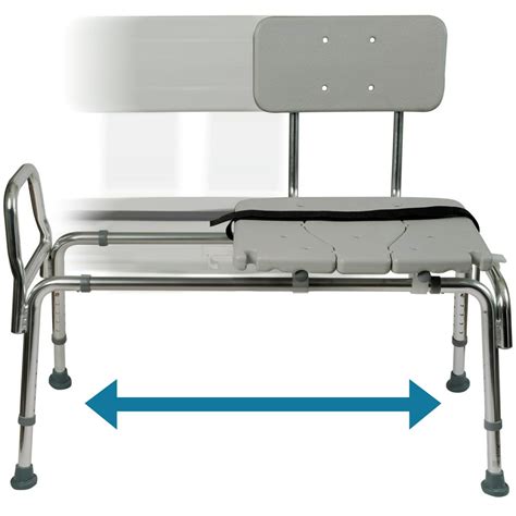 Dmi Tub Transfer Bench And Sliding Shower Chair Heavy Duty Non Slip