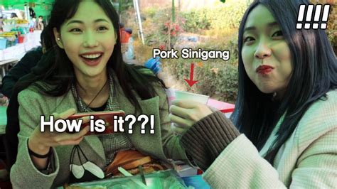 Korean Girls First Time Visiting A Filipino Market In Seoul Youtube