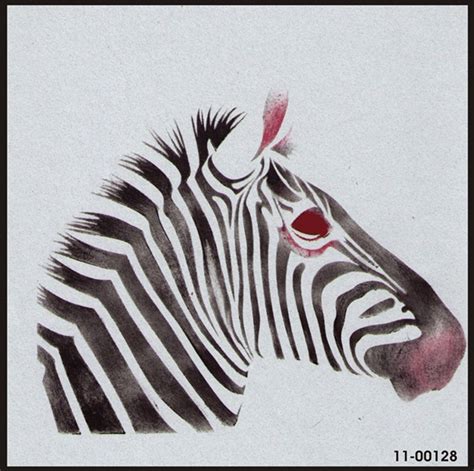 11 00128 Zebra Head Safari Animal Stencil Istencils