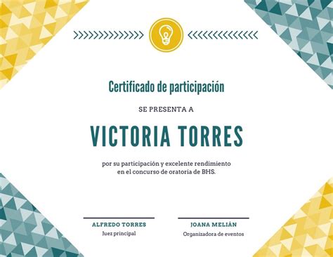 Plantillas De Certificados De Participación Canva