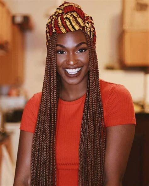 When you examine them as popular hairstyles, you will see that knotless braids started to adorn every woman's hair. brown box braids Hair brown box braids hair box braids ...