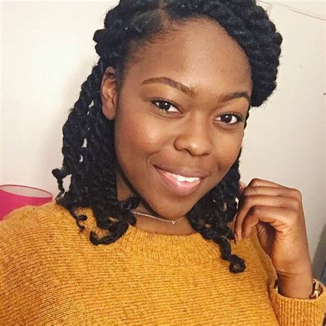 If you ever get bored with the twists, you can always undo your twists to form twist with twist hairstyles, only your imagination can limit your styling options. Short Marley Twists | Short marley twists, Marley hair, Natural hair styles