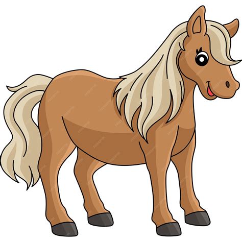 Premium Vector Pony Animal Cartoon Colored Clipart Illustration