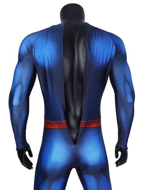 Men S Superhero Costumes Blue Halloween Lycra Spandex Full Body Tights Catsuits And Zentai