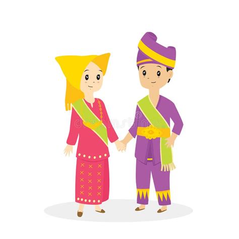 Padang Traditional Clothes Vector Stock Vector Illustration Of