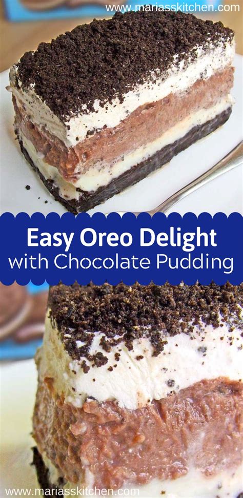 easy oreo delight with chocolate pudding maria s kitchen oreo delight chocolate pudding