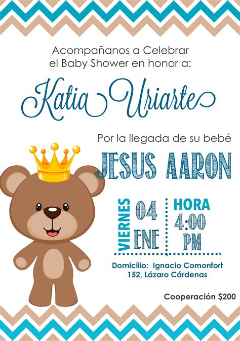 Invitación Baby Shower Niño Invitaciones De Baby Shower De Varón