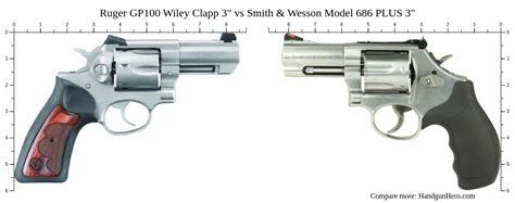 Ruger Gp100 Wiley Clapp 3 Vs Smith And Wesson Model 686 Plus 3 Size Comparison Handgun Hero