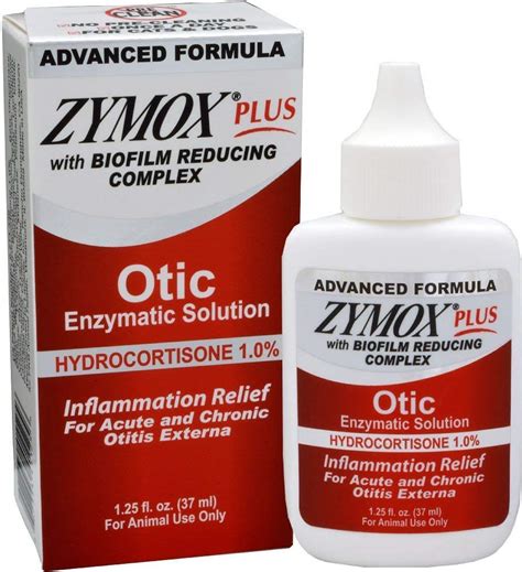 zymox plus otic (UK stock) ear drops with 1% HC for acute otitis in