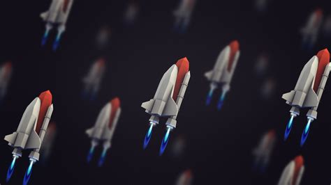 Spaceship Low Poly Space Space Shuttle Wallpapers Hd Desktop And