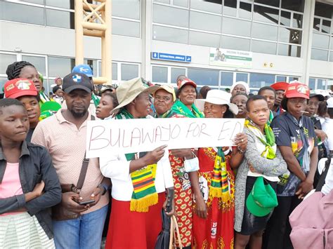 zbc news online on twitter thousands throng joshua mqabuko nkomo international airport to