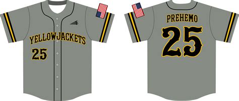 Yellowjackets Prehemo Custom Traditional Baseball Jerseys