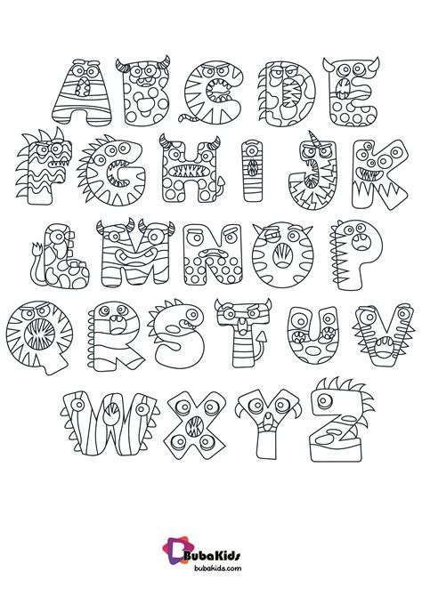 Halloween Preschool Alphabet Coloring Page Bubakids.Com