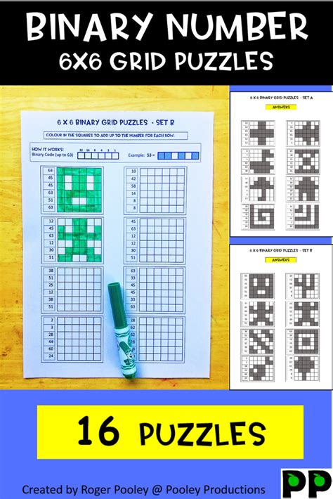 The far right is the full horizontal sum. Binary Number Grid Puzzles - 6 x 6 grids | Grid puzzles ...