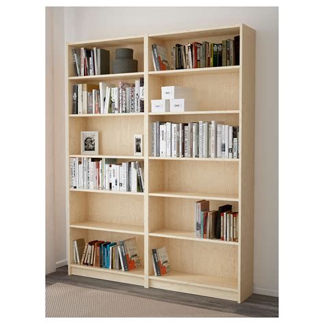 Billy Bookcase Birch Veneer 160x28x202 Cm Ikea Latvija